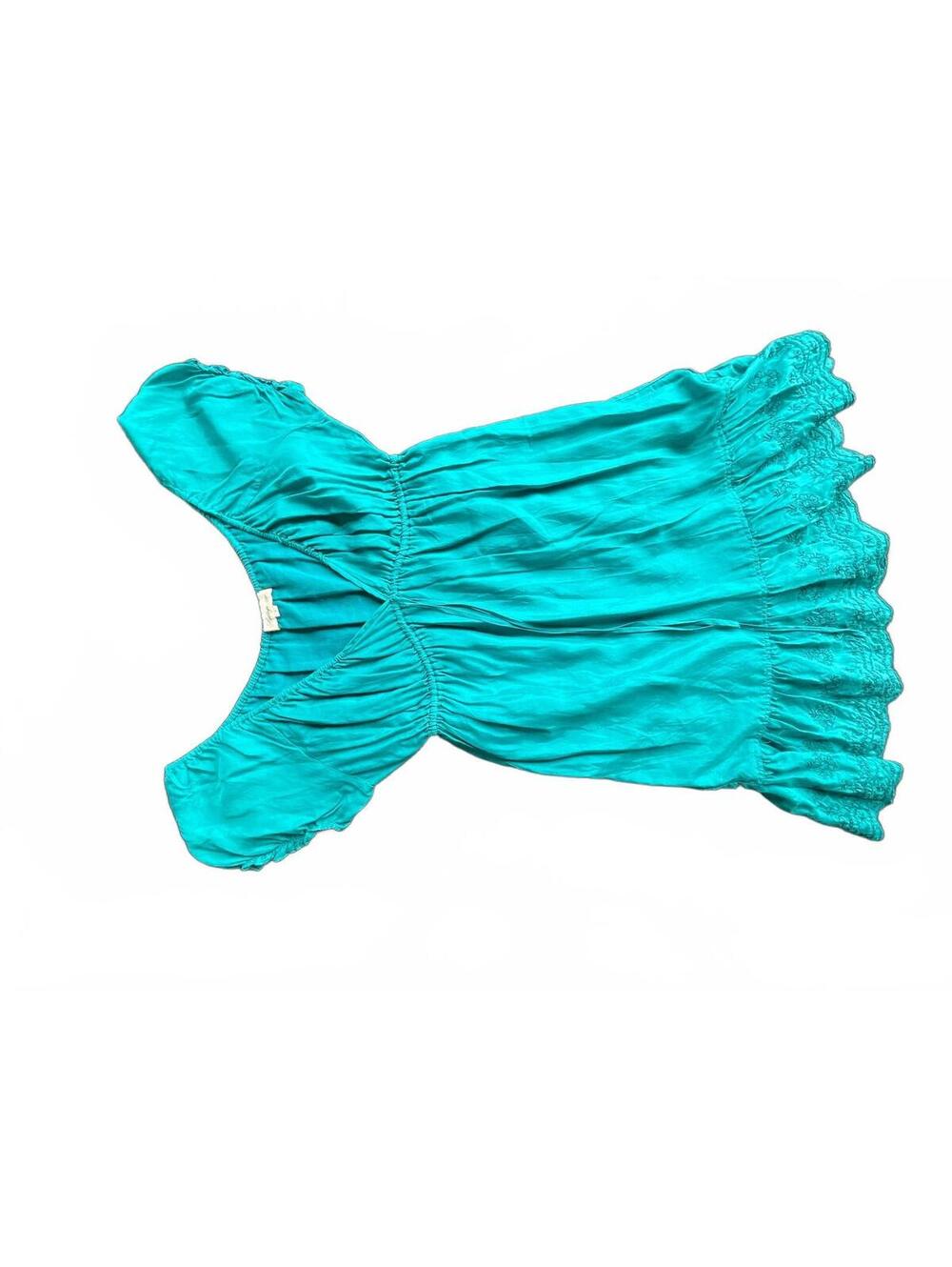 Vintage Turquoise empire waist dress